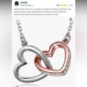 QIANSE I love you 3000 times Women Crysta necklace